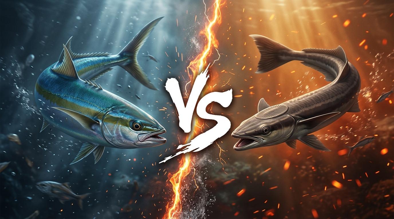 rainbow-runner-vs-remora comparison image on AnimalDex