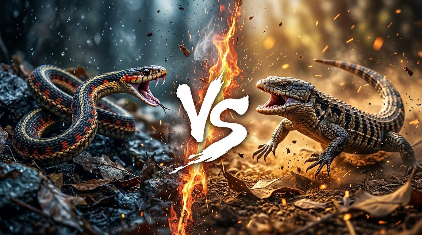 red-sided-garter-snake-vs-southern-alligator-lizard comparison image on AnimalDex