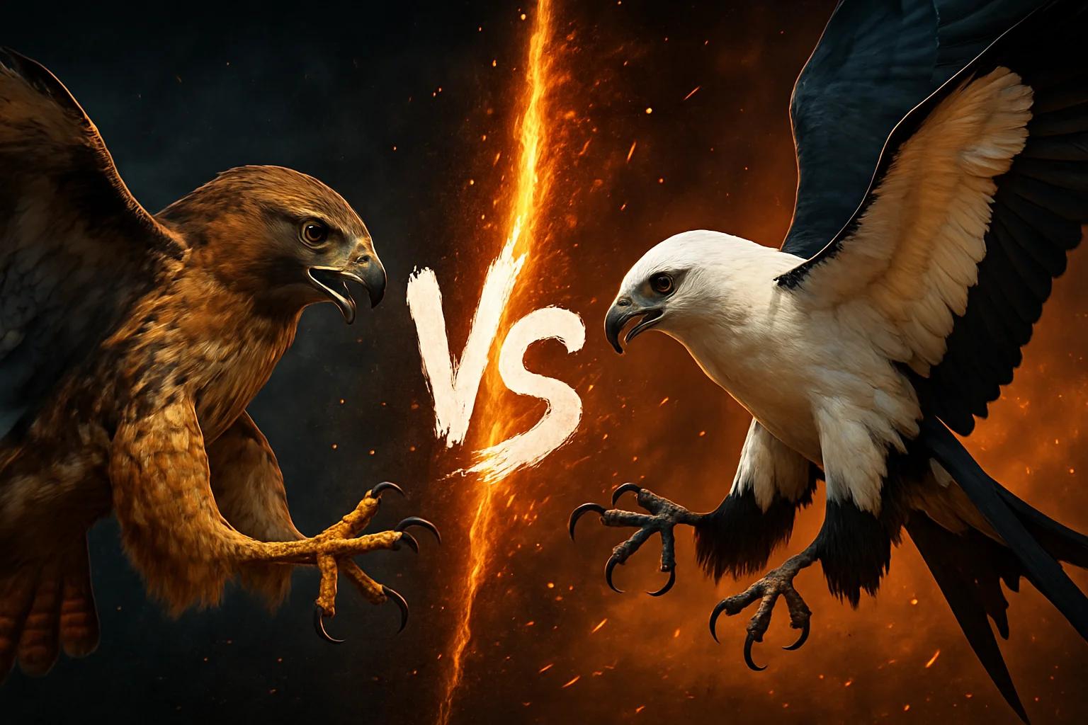 red-tailed-hawk-vs-swallow-tailed-kite comparison image on AnimalDex