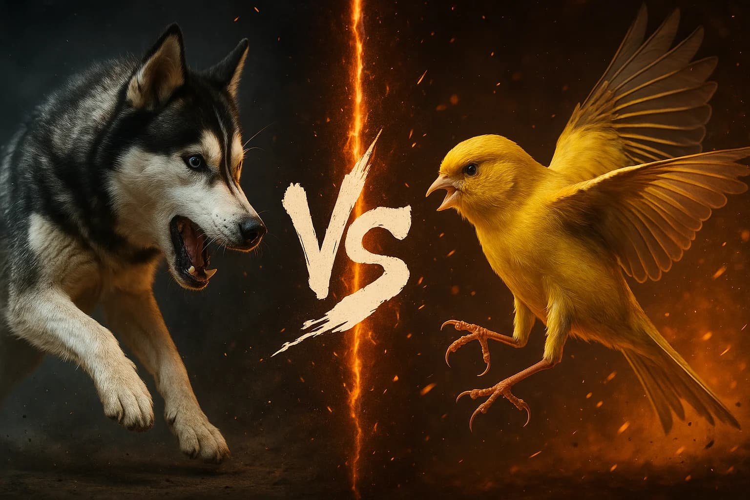 siberian-husky-vs-serinus-canaria comparison image on AnimalDex