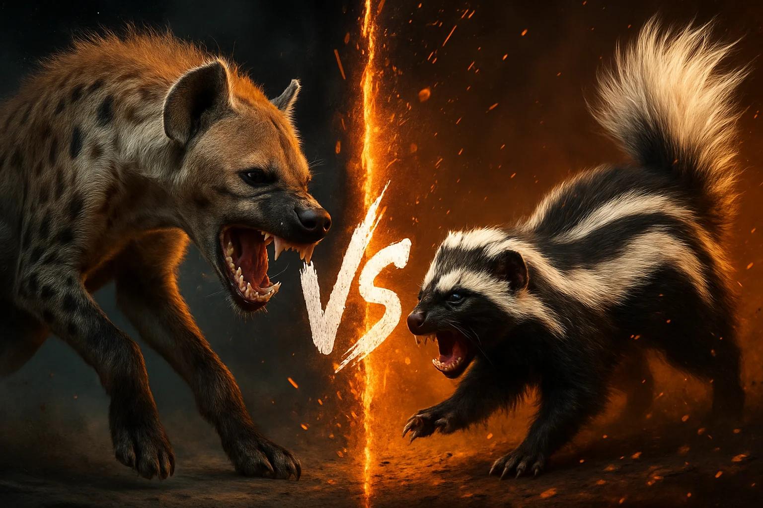 spotted-hyena-vs-zorilla comparison image on AnimalDex