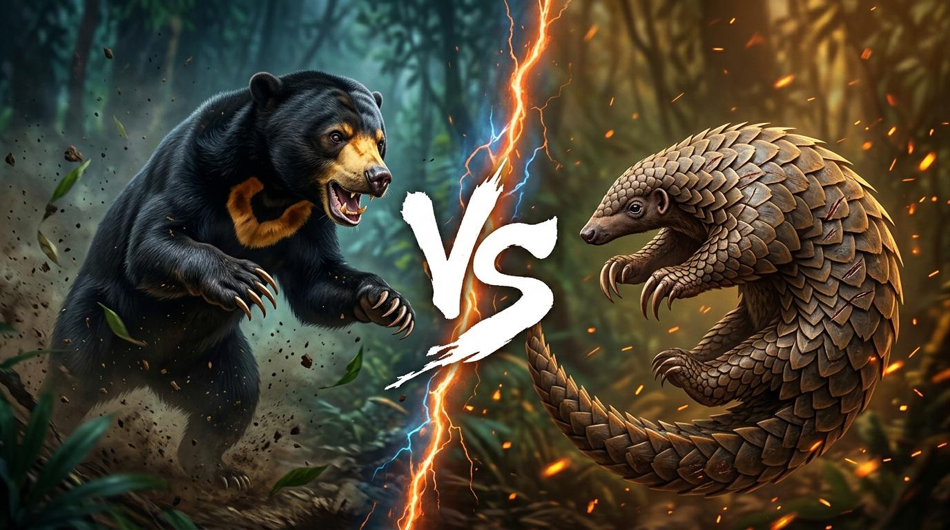 sun-bear-vs-sunda-pangolin comparison image on AnimalDex