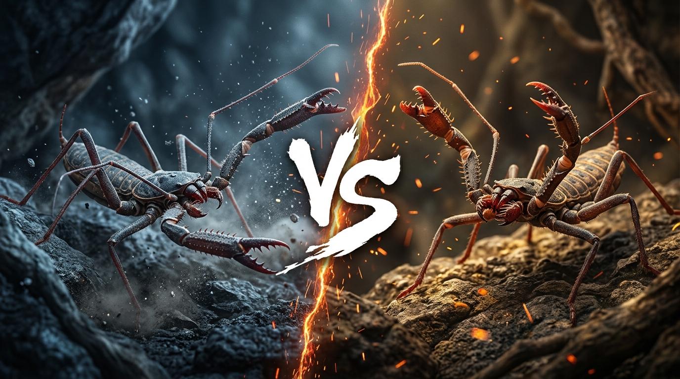 tailless-whip-scorpion-vs-tailless-whip-spider comparison image on AnimalDex