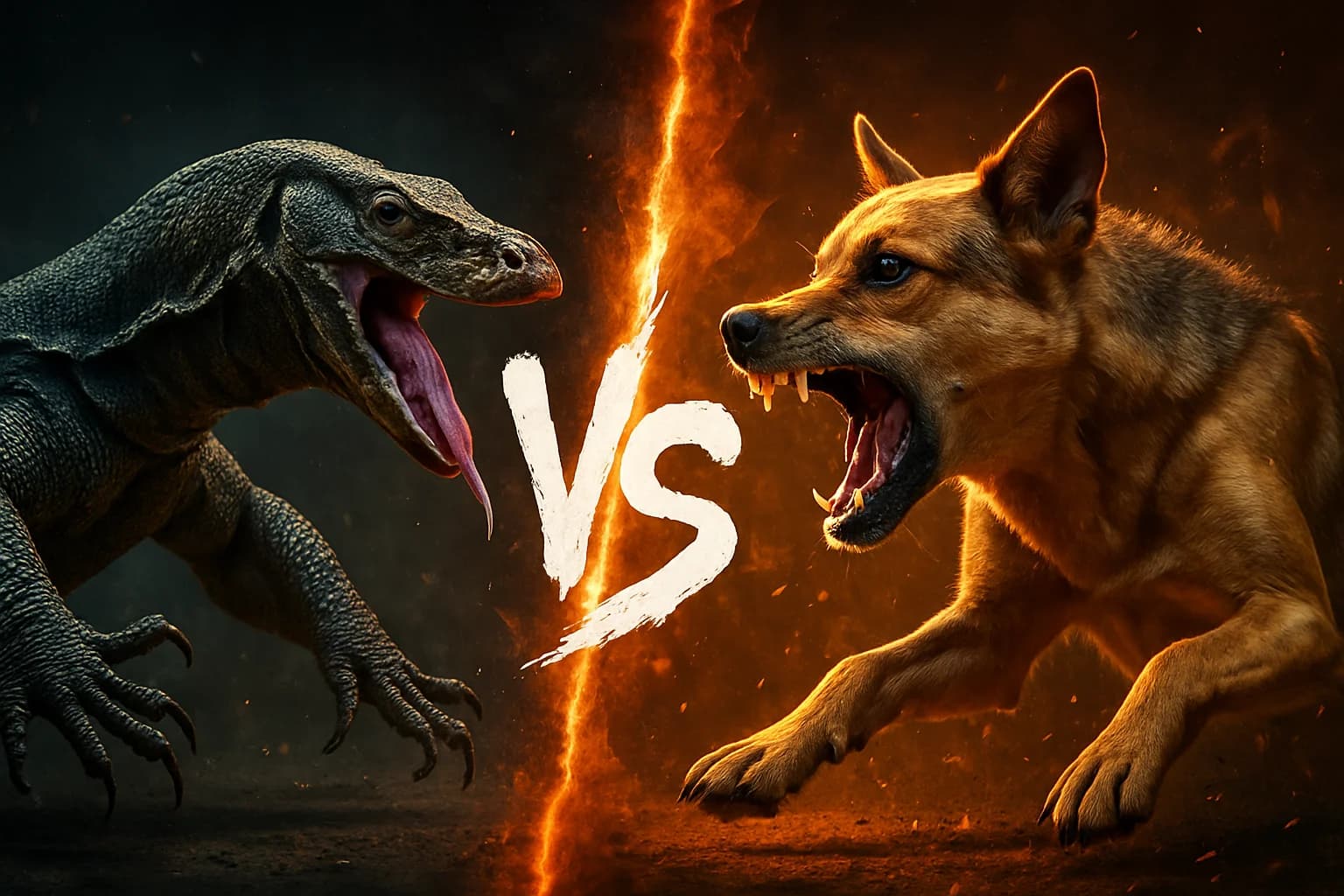 water-monitor-vs-domestic-dog comparison image on AnimalDex