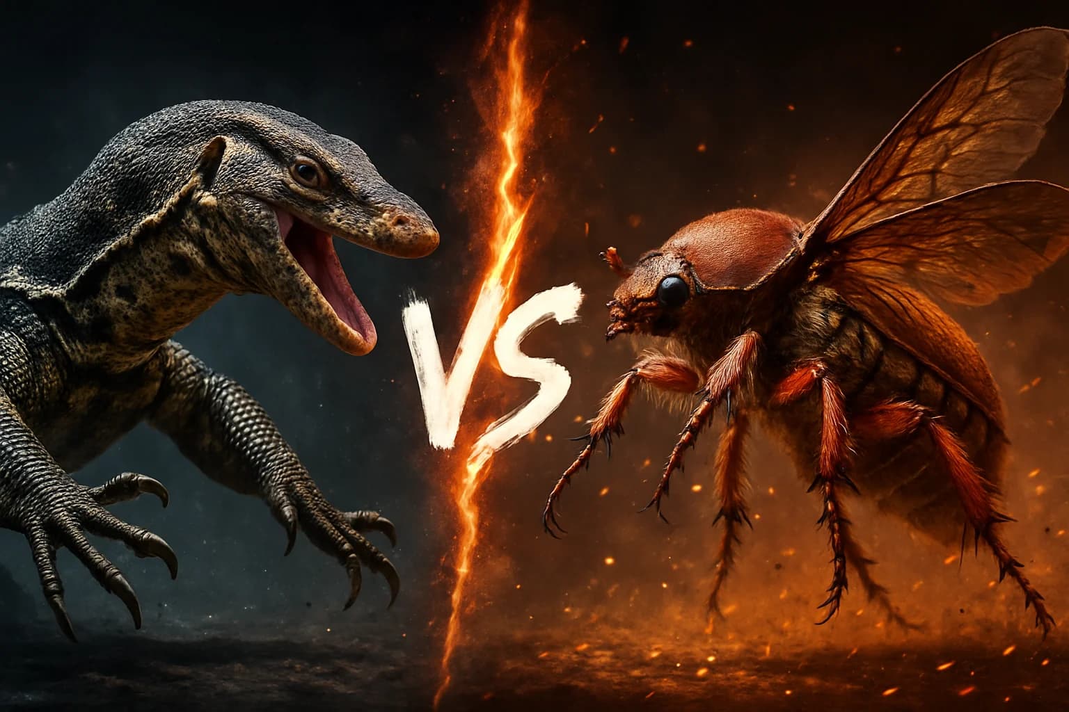 water-monitor-vs-june-beetle comparison image on AnimalDex