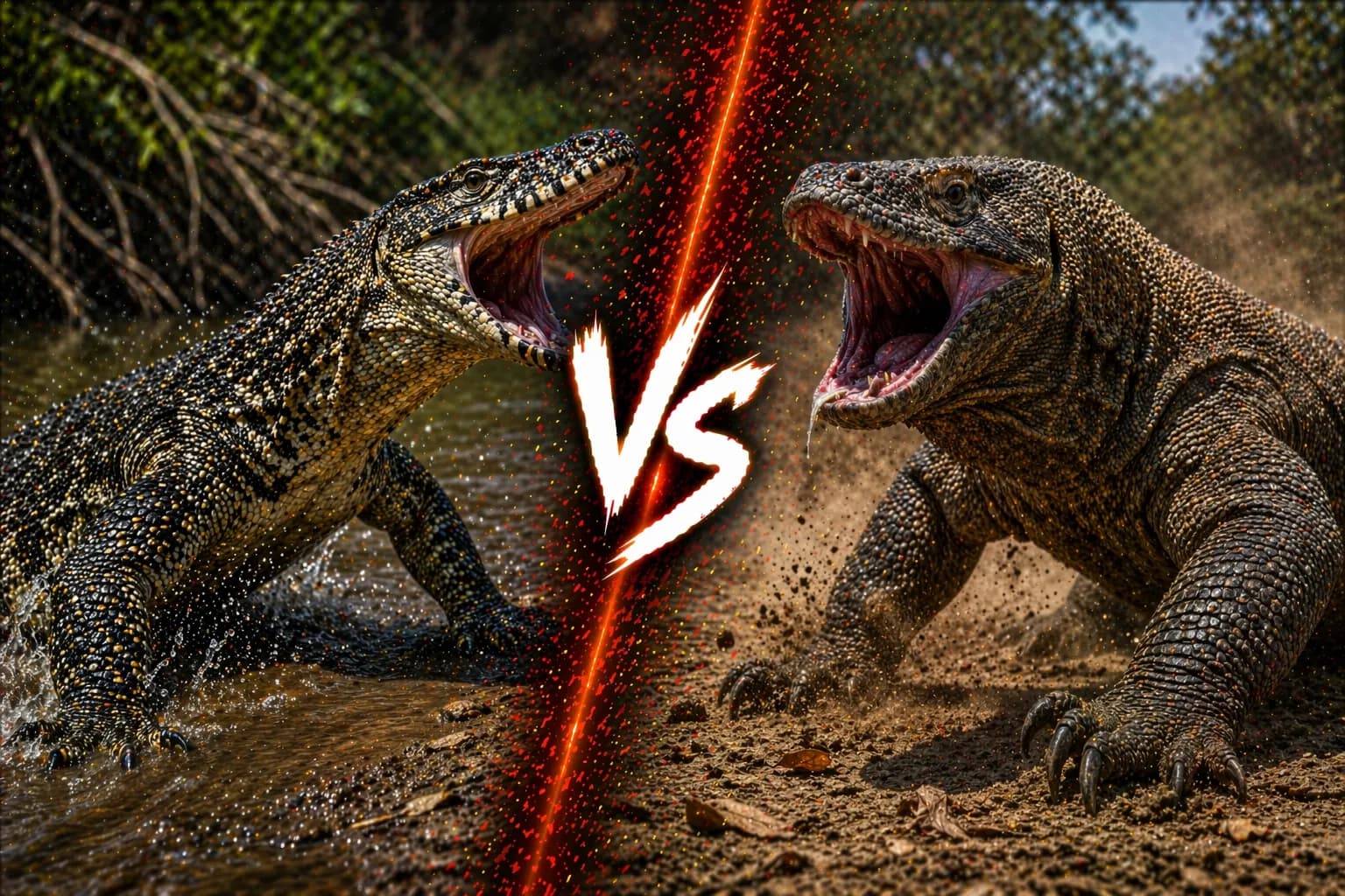 Crocodile Monitor vs Komodo Dragon: Which Giant Monitor Lizard Has the Edge? comparison image on AnimalDex