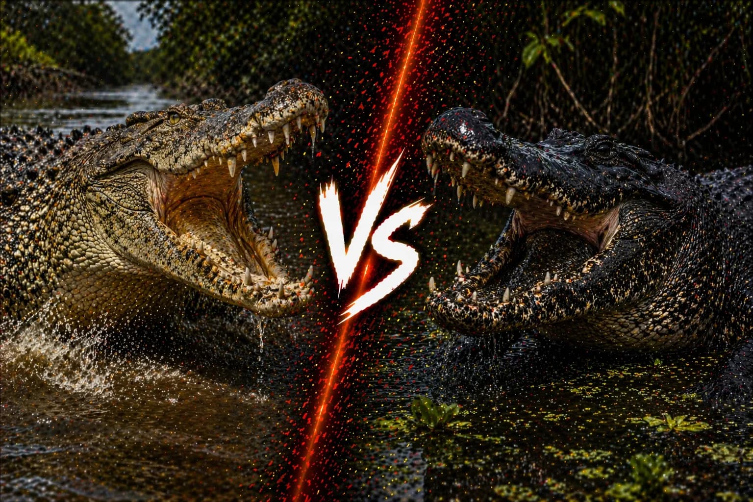 Crocodile vs Black Caiman: Which Aquatic Predator Has the Edge? comparison image on AnimalDex