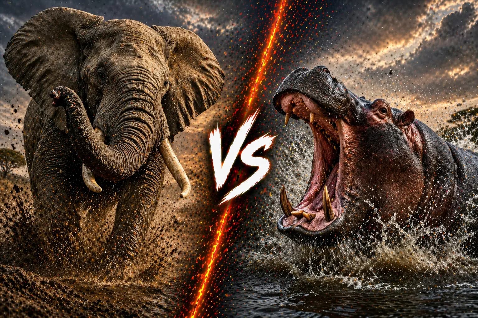 Elephant vs Hippopotamus: Who Wins the Real Matchup? comparison image on AnimalDex