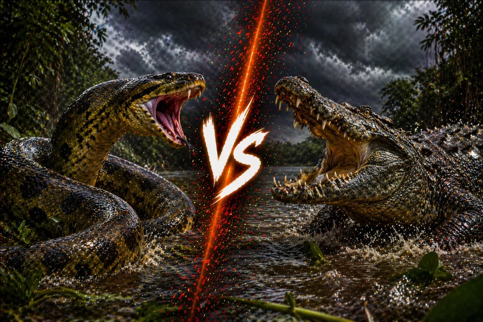Green Anaconda vs Crocodile: Which Reptile Has the Edge? comparison image on AnimalDex