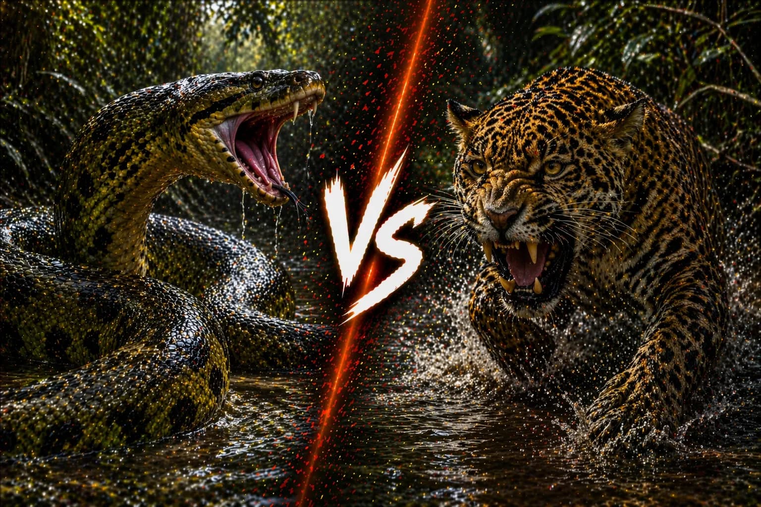 Green Anaconda vs Jaguar: Which Amazon Predator Has the Edge? comparison image on AnimalDex