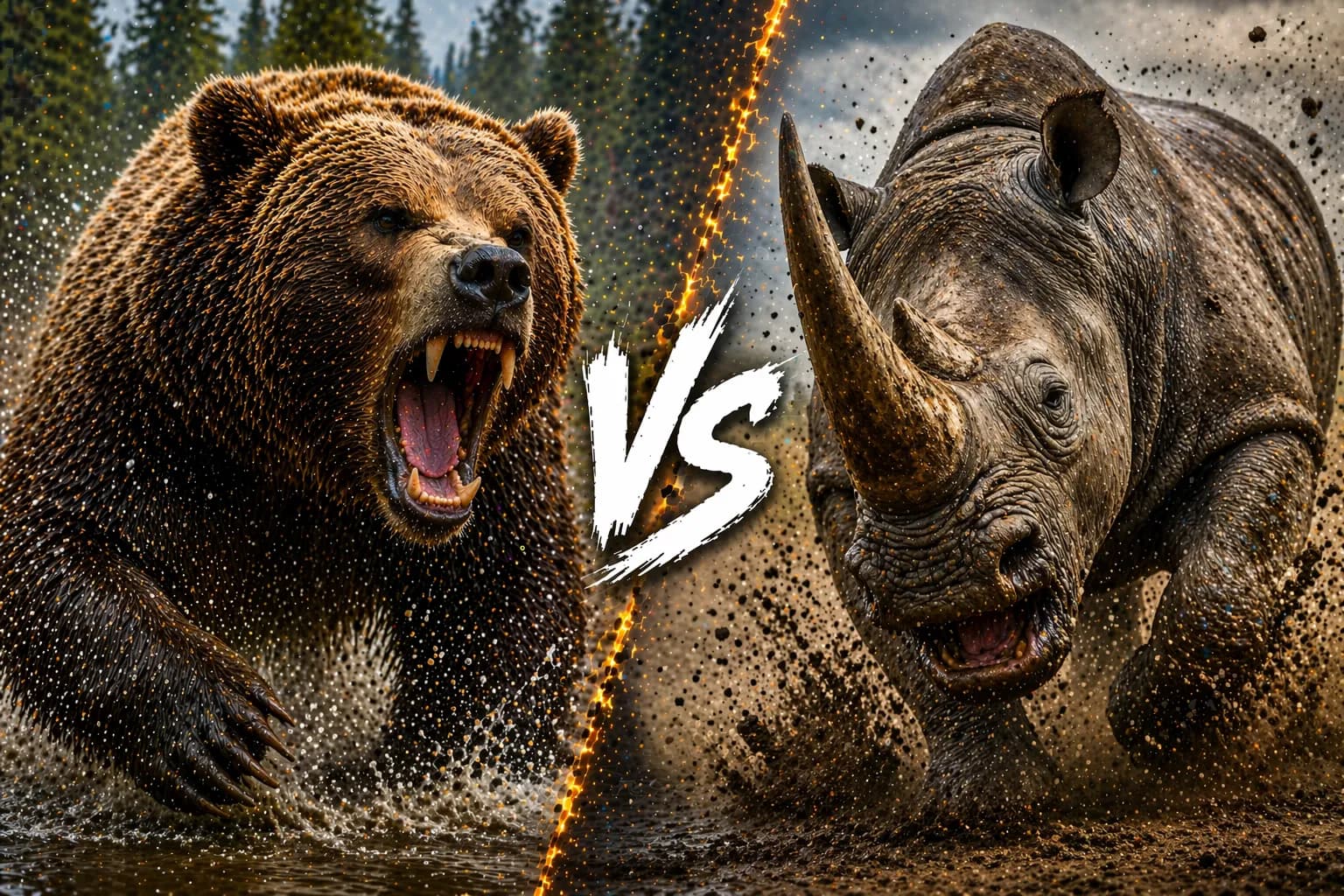 Grizzly Bear vs Rhino: Which Heavy Animal Has the Edge? comparison image on AnimalDex