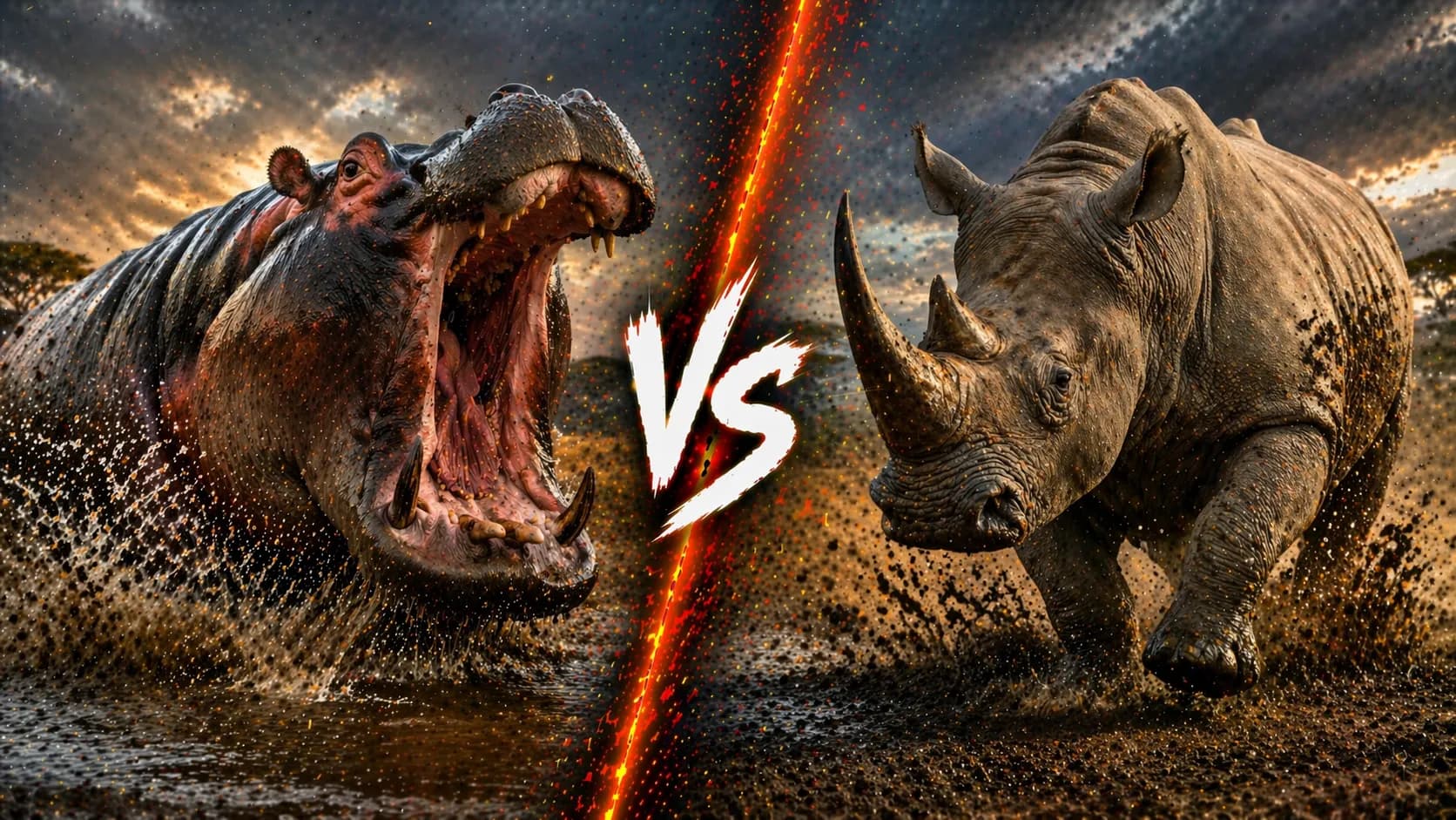 Hippopotamus vs Rhino: Which Heavyweight Usually Wins? comparison image on AnimalDex