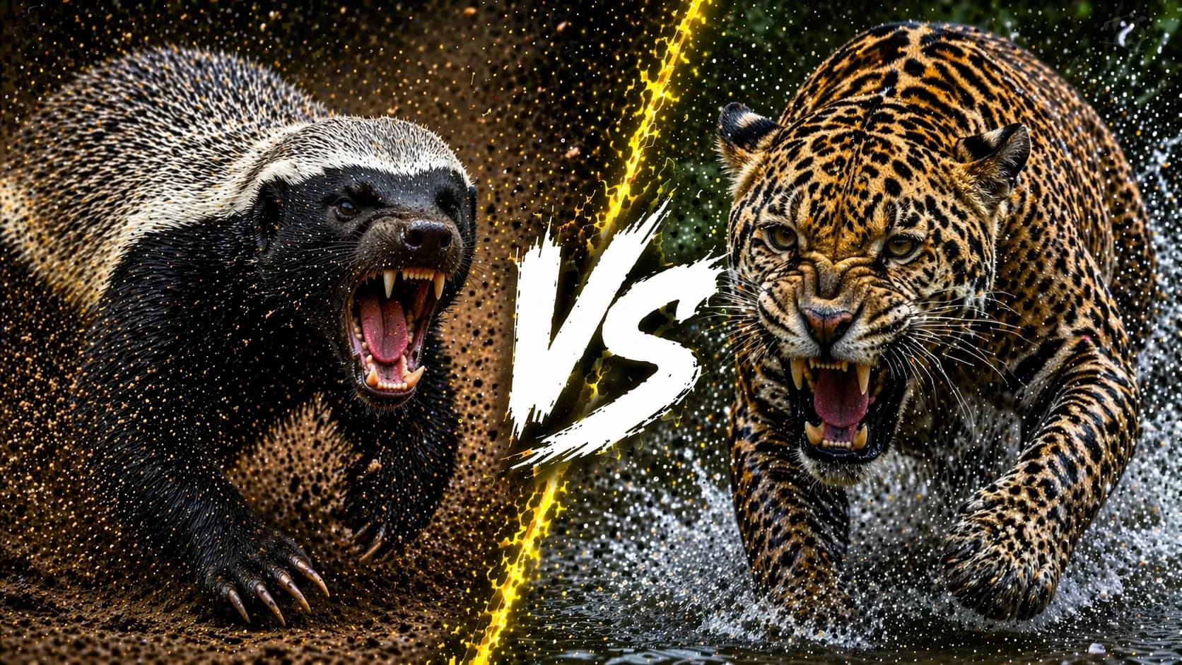 Honey Badger vs Jaguar: Which Dangerous Animal Has the Edge? comparison image on AnimalDex