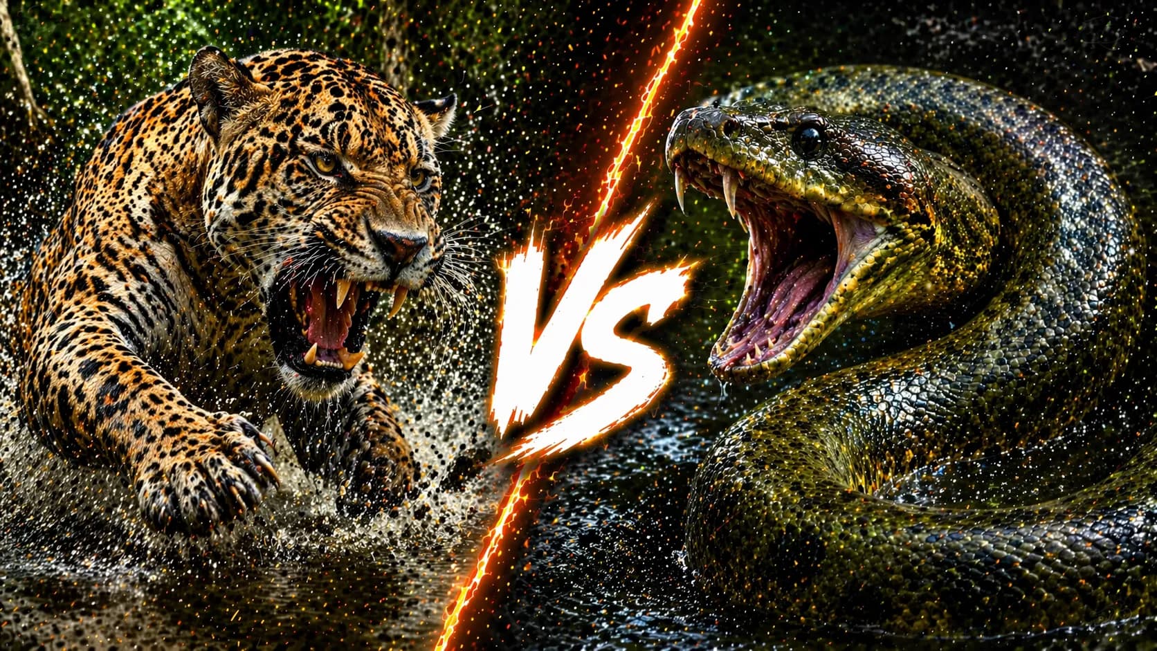 Jaguar vs Green Anaconda: Which Predator Has the Edge? comparison image on AnimalDex