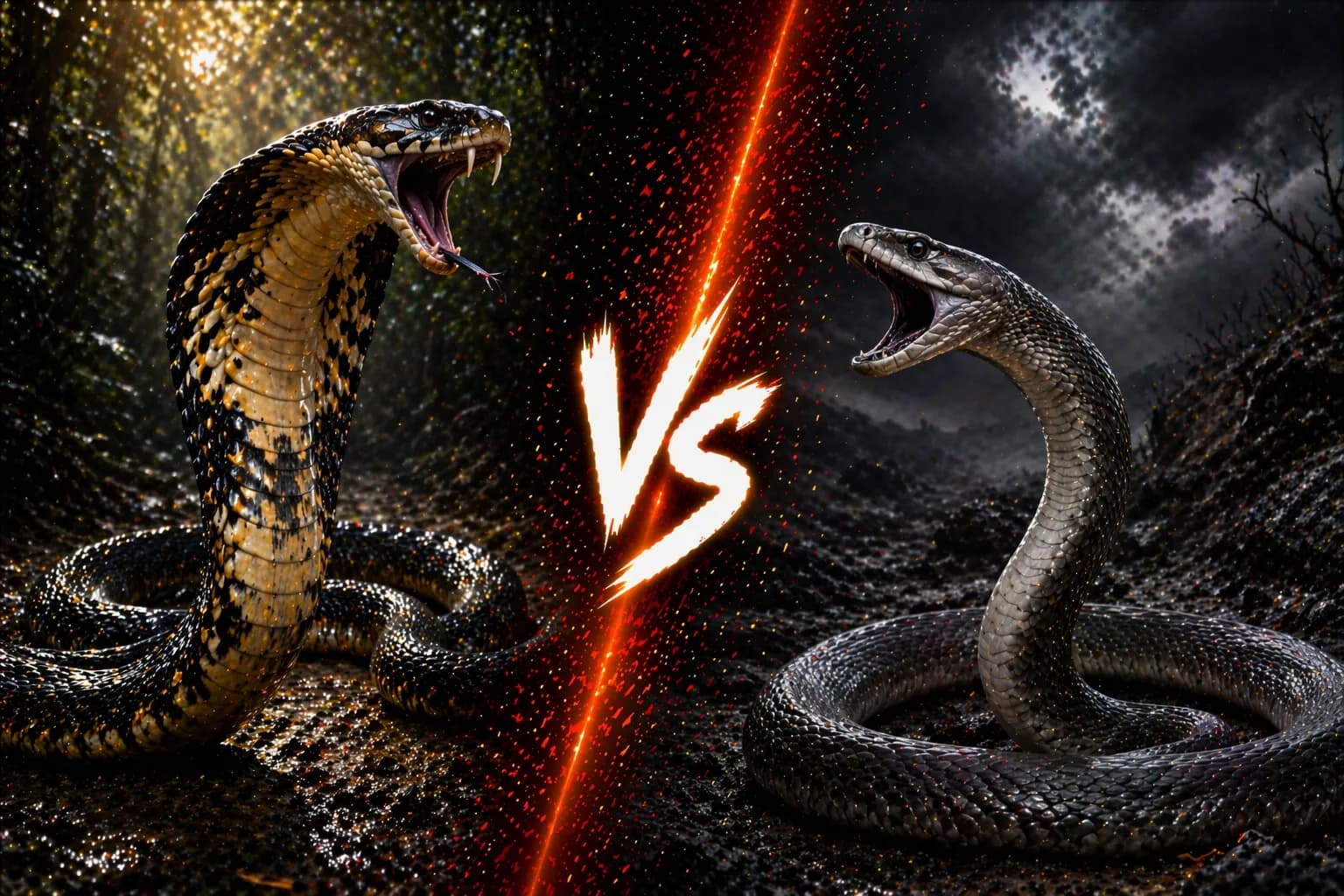 King Cobra vs Black Mamba: Which Snake Has the Edge? comparison image on AnimalDex