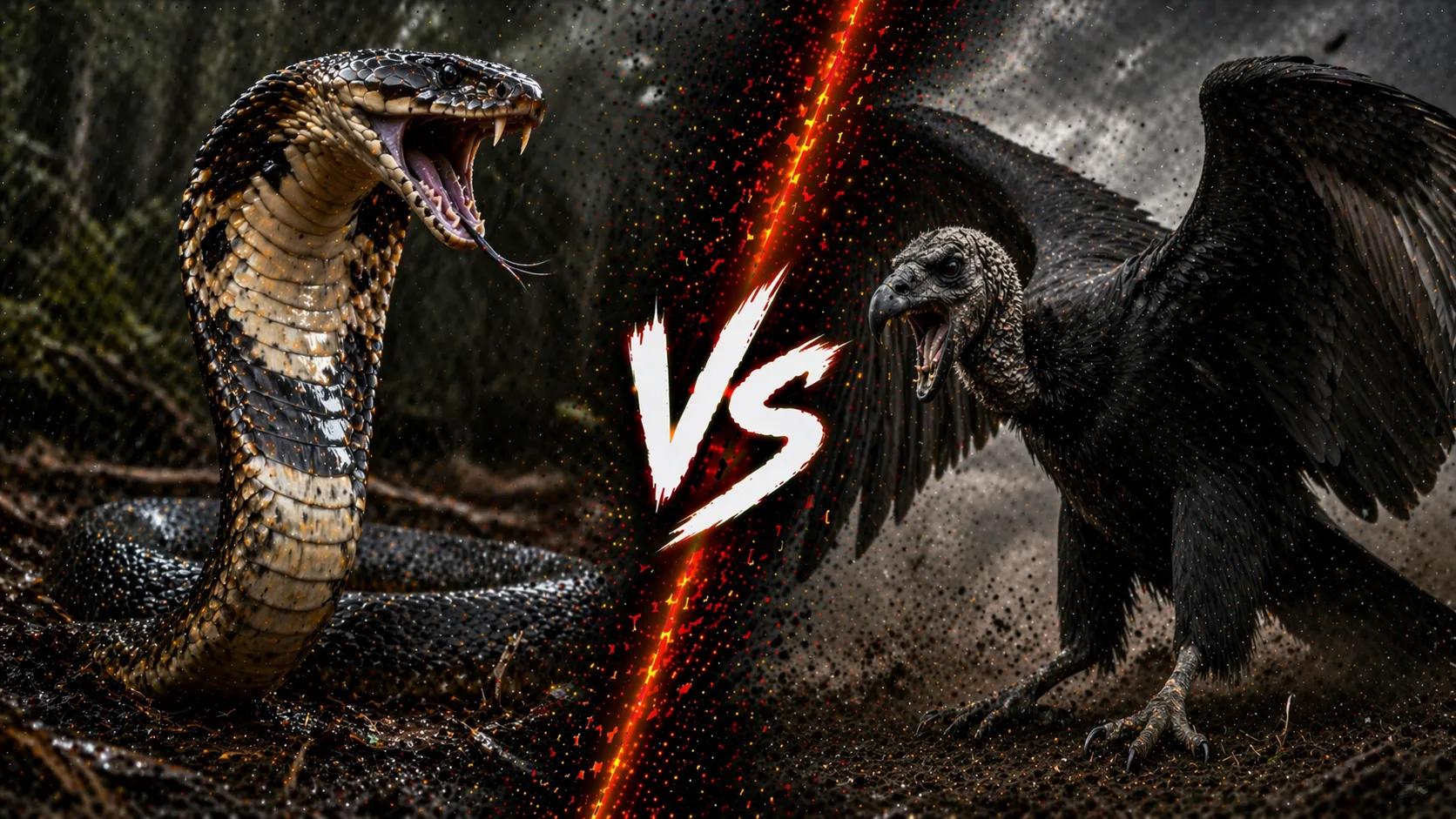 King Cobra vs Black Vulture: Which Animal Has the Edge? comparison image on AnimalDex
