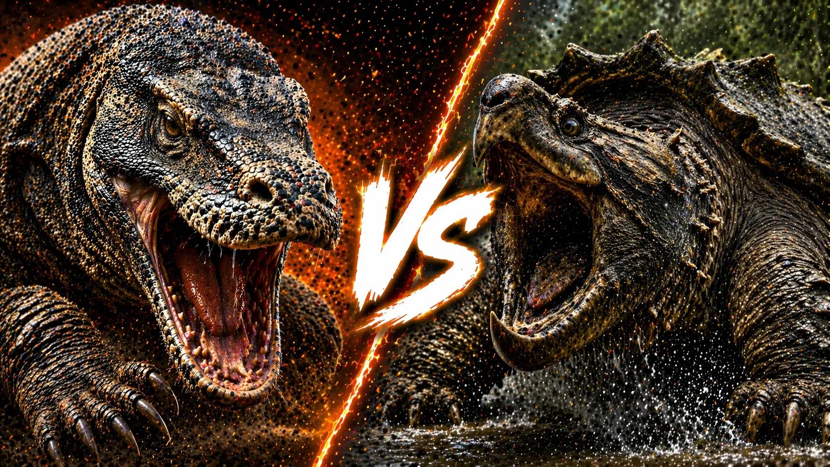 Komodo Dragon vs Alligator Snapping Turtle: Which Reptile Has the Edge? comparison image on AnimalDex