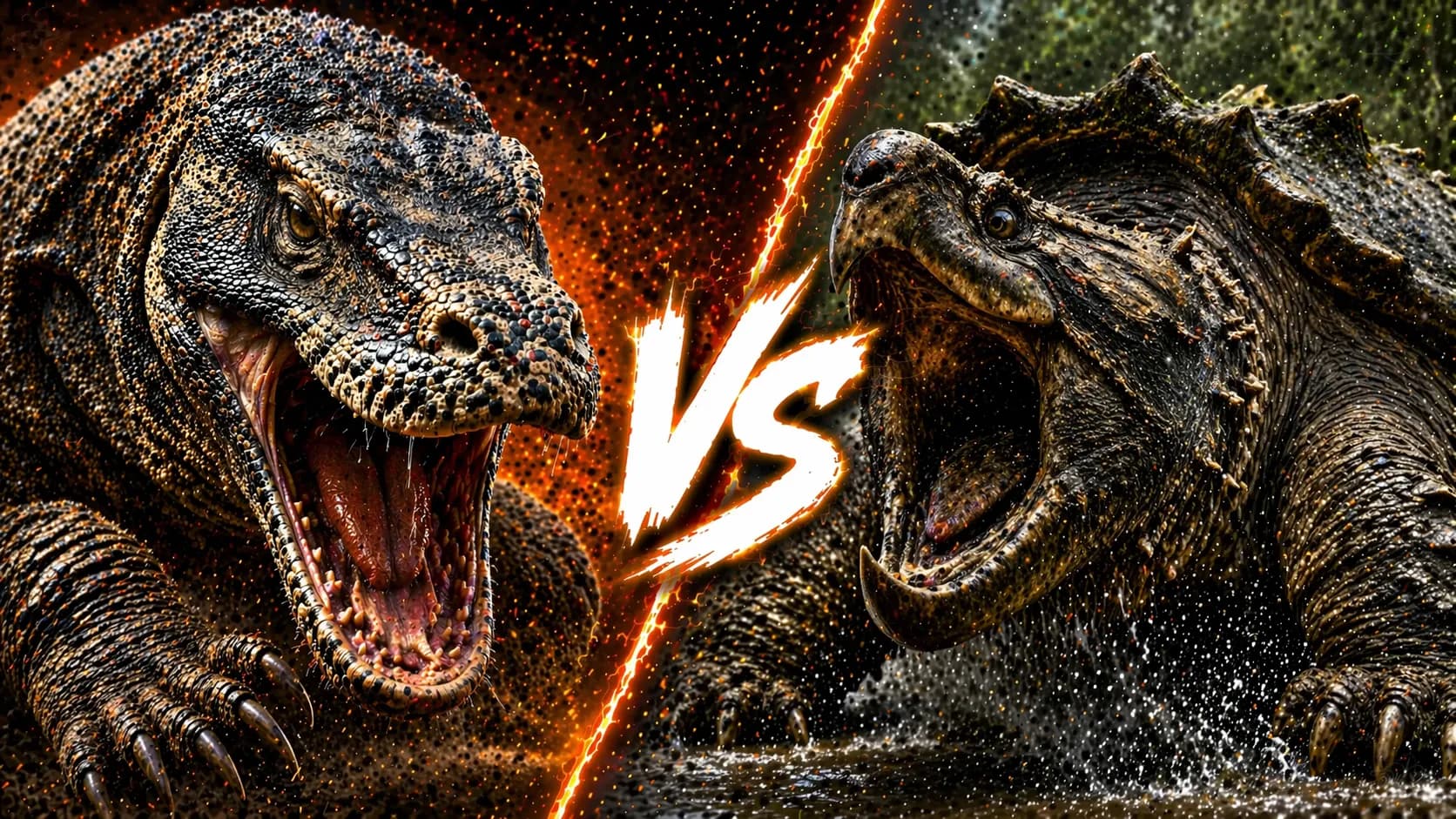 Komodo Dragon vs Alligator Snapping Turtle: Which Reptile Has the Edge? comparison image on AnimalDex