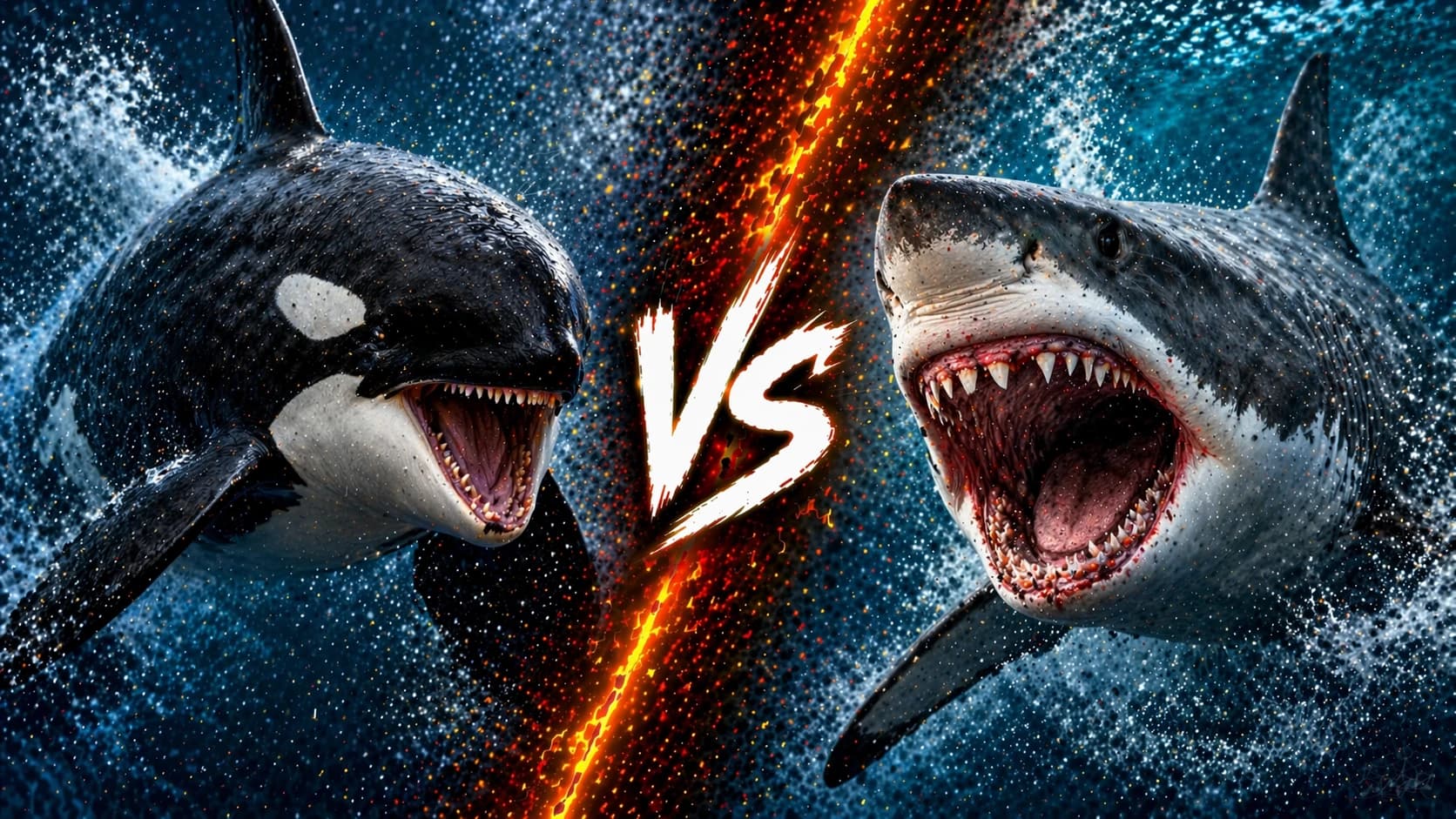Orca vs Great White Shark: Who Has the Ocean Edge? comparison image on AnimalDex