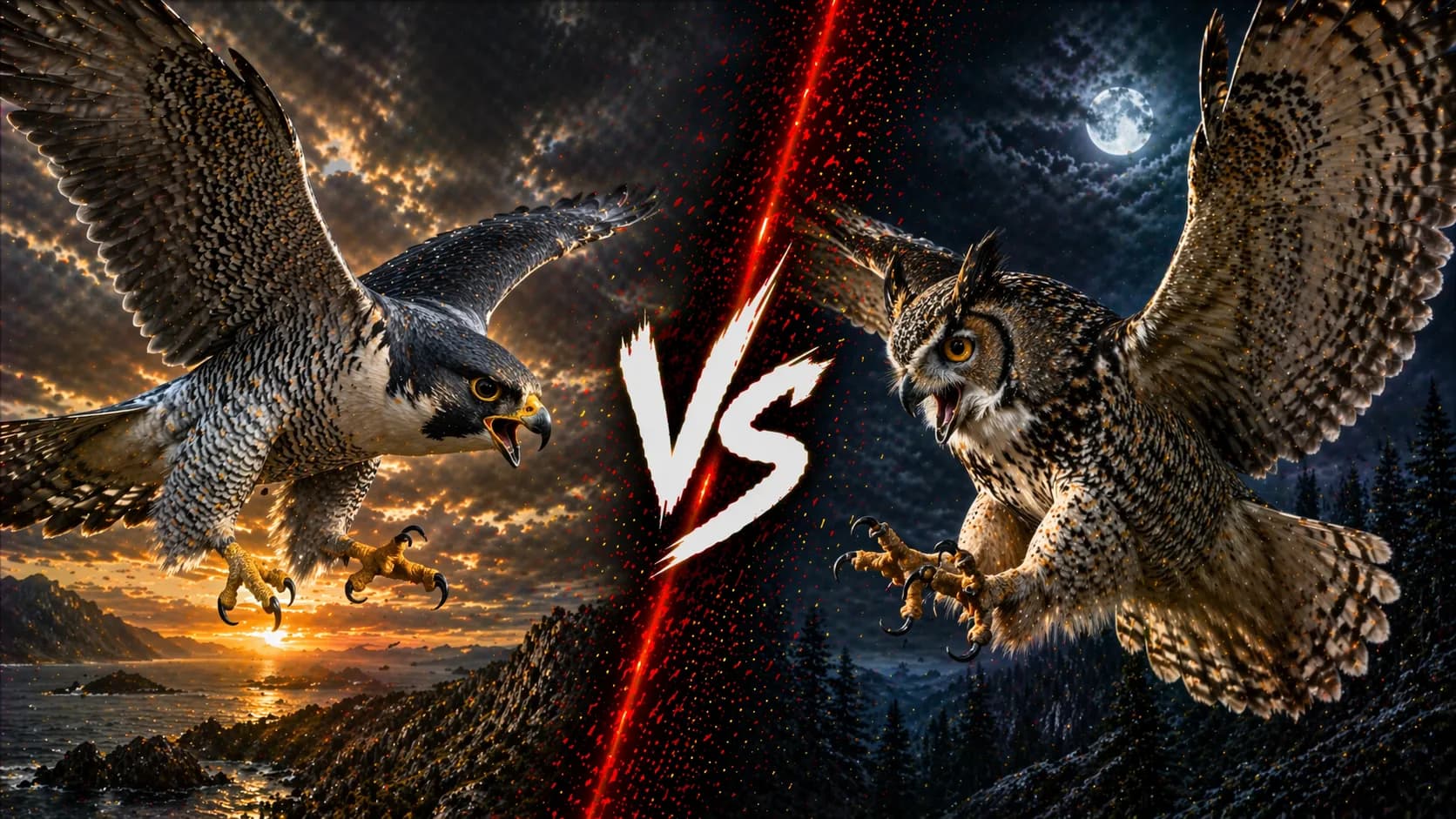 Peregrine Falcon vs Owl: Which Bird Has the Better Edge? comparison image on AnimalDex