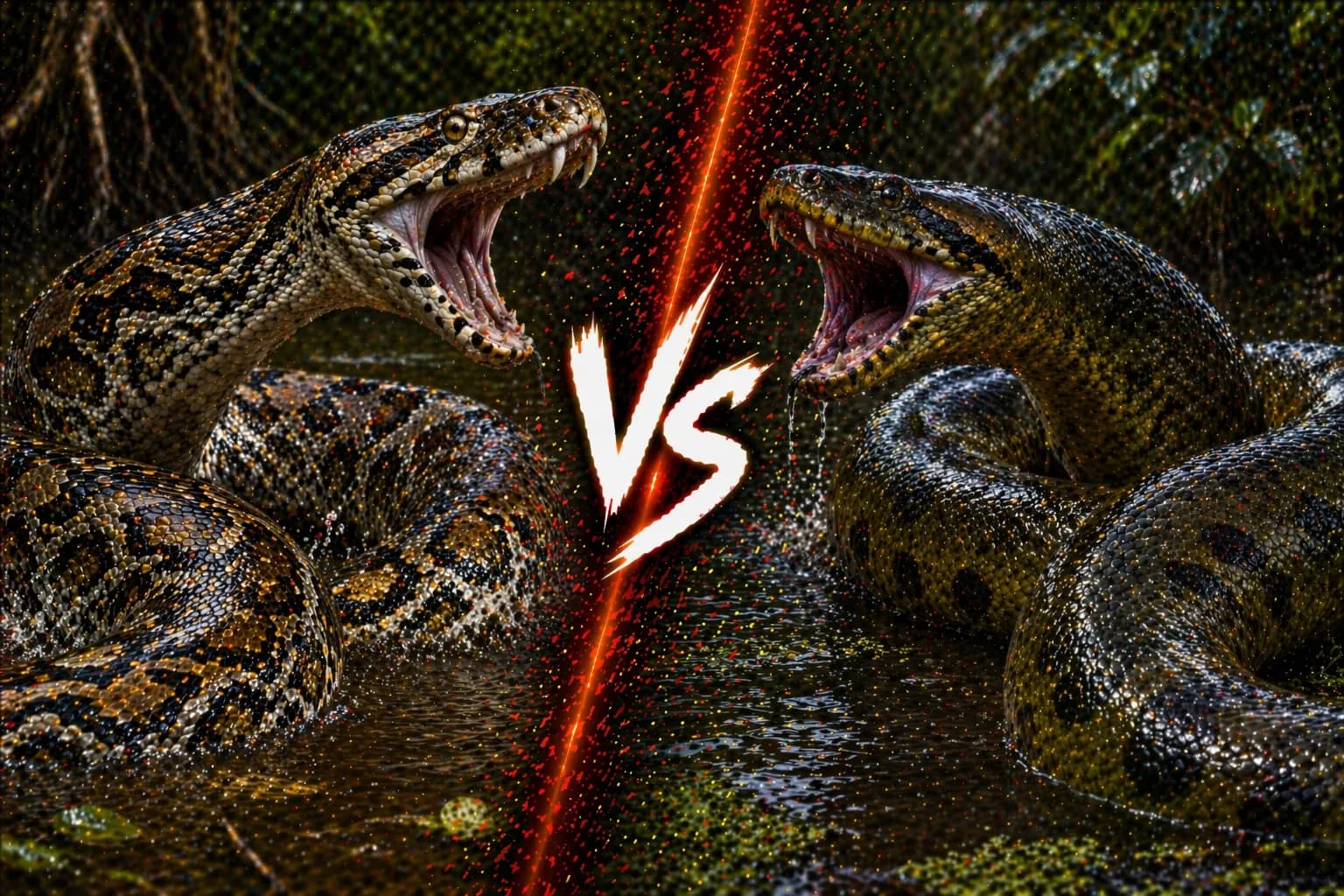 Reticulated Python vs Green Anaconda: Which Giant Snake Has the Edge? comparison image on AnimalDex