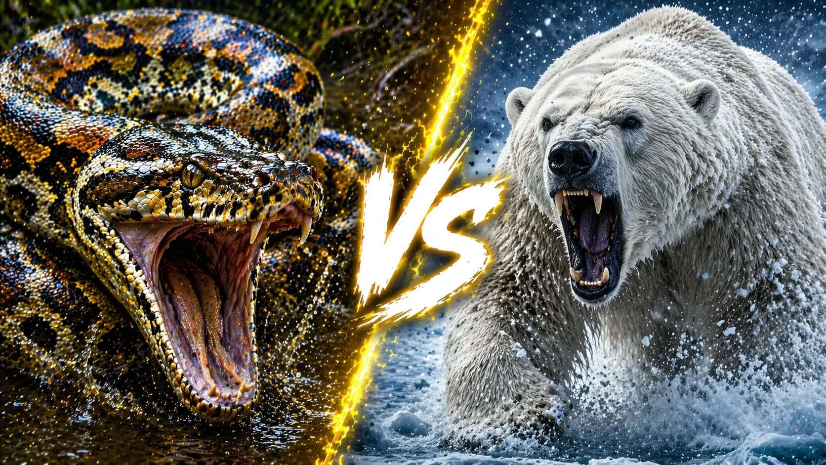 Reticulated Python vs Polar Bear: Which Dangerous Animal Has the Edge? comparison image on AnimalDex