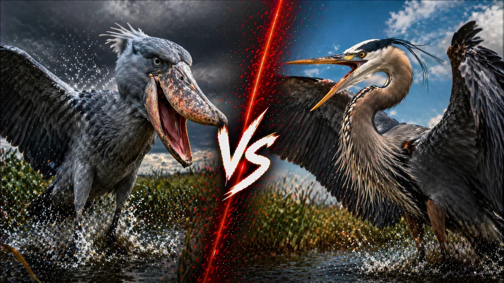 Shoebill vs Great Blue Heron: Which Wetland Hunter Has the Edge? comparison image on AnimalDex