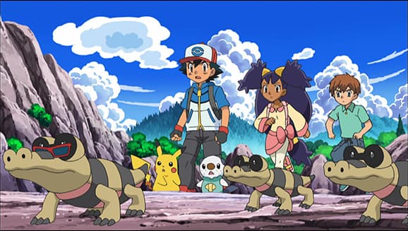 Pokemon TV image of Sandile used in the real-life Pokemon comparison list